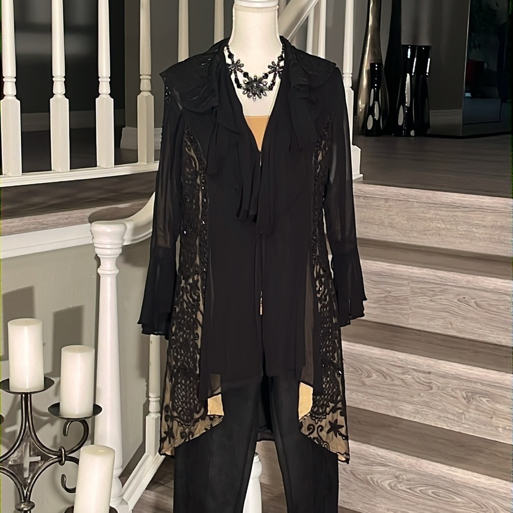 Black & Gold Beaded Jacket